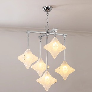 法式穆拉诺客厅灯复古星星玻璃吊灯浪漫主卧室餐厅灯中古风包豪斯