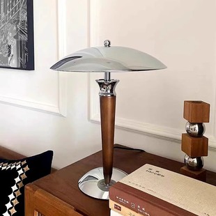 飞碟台灯美式 侘寂风民宿灯具 复古卧室床头灯饰中古vintage日式