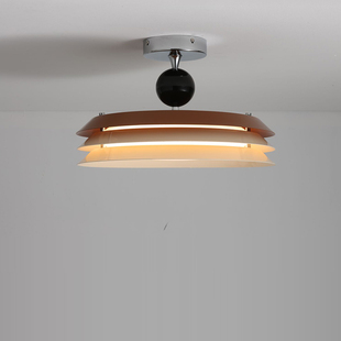 奶油风简约卧室吸顶灯现代极简圆形书房灯全光谱护眼主卧房间灯具