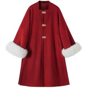 无衣饮羽【龙华富贵】龙年新款马面裙汉服上衣秋冬加绒加厚红色