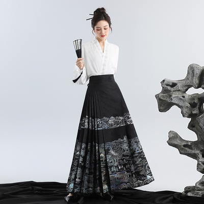 【上河图景】彩螺织金国风汉服