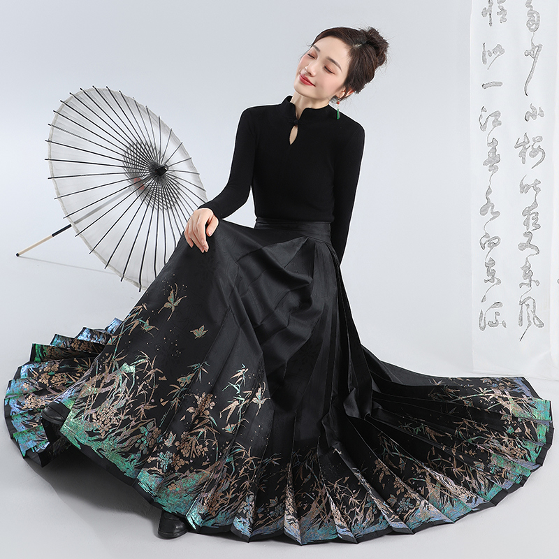 【竹影】螺钿烧箔国风汉服