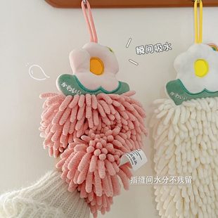 儿童家用尼尔可爱加厚超强吸水厨房擦手巾雪速干抹布不掉毛可 挂式