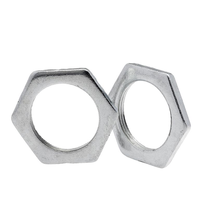 国标808镀锌细牙六角薄螺母灯具超薄扁型细牙锁紧螺帽M6M8M10-24
