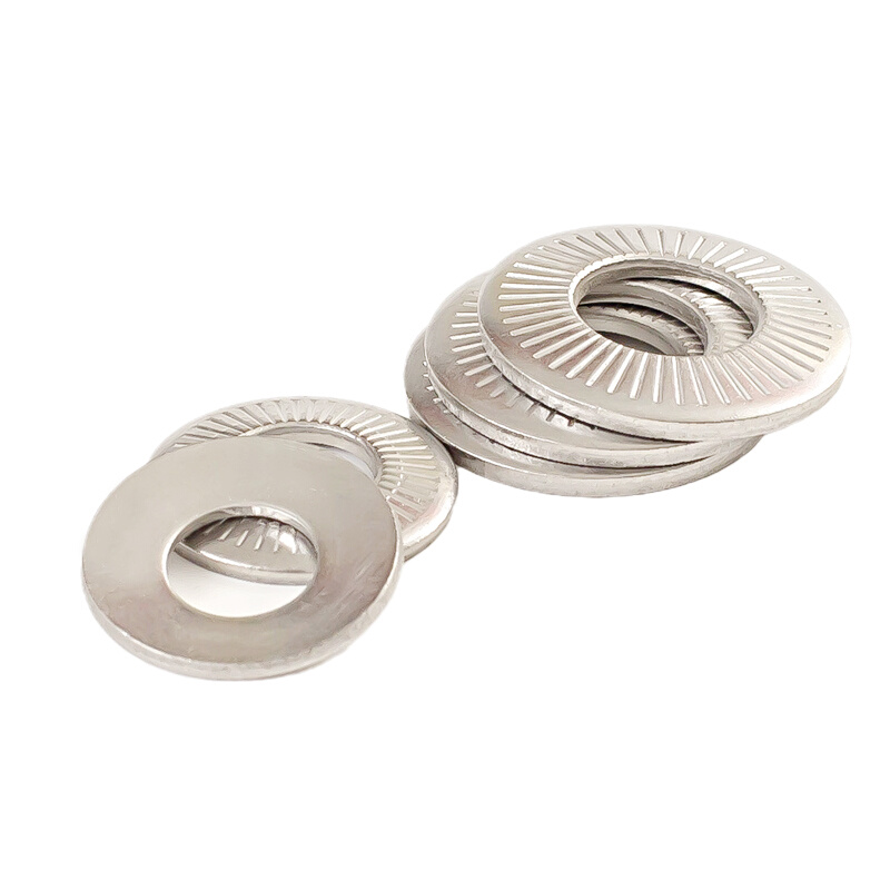 。304不锈钢法标碟形滚花垫片压花垫圈碟型金属垫子M3M4M5M6M8M10