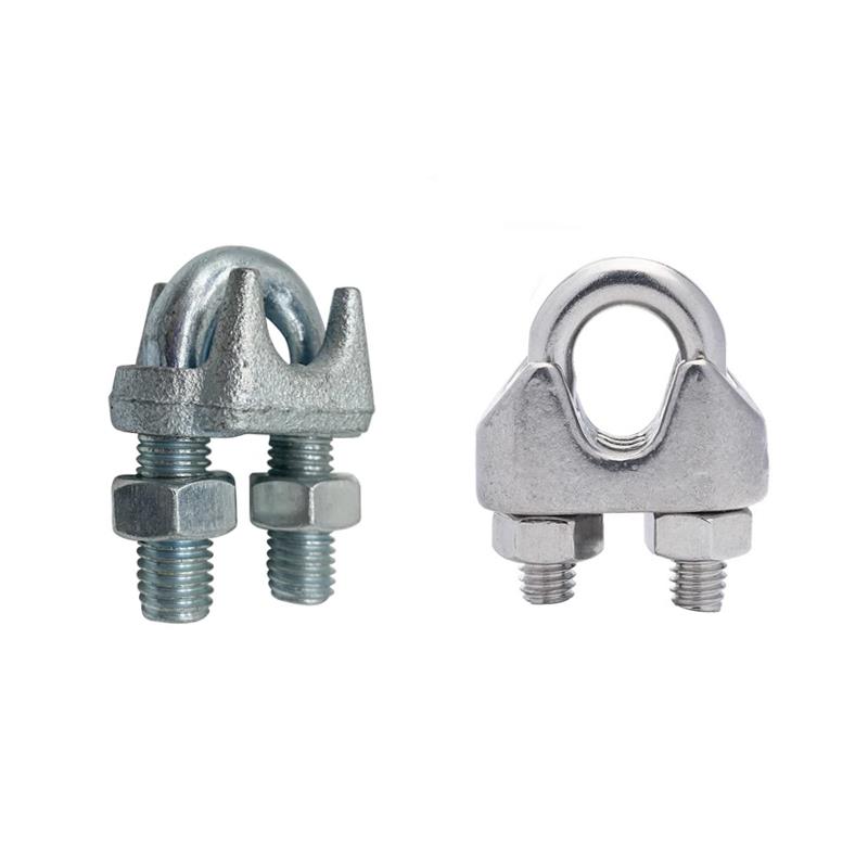 镀锌/304不锈钢钢丝绳夹头轧头U型夹元宝 卡头M2M3M6M8M10M12-M40