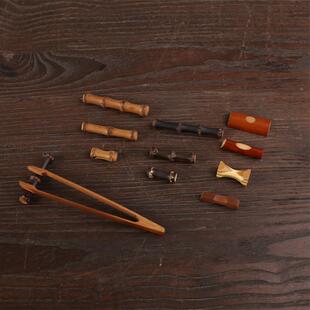 天然老竹鞭茶搁架茶搁置茶夹搁置茶枕笔搁笔架笔枕筷子架茶道零配