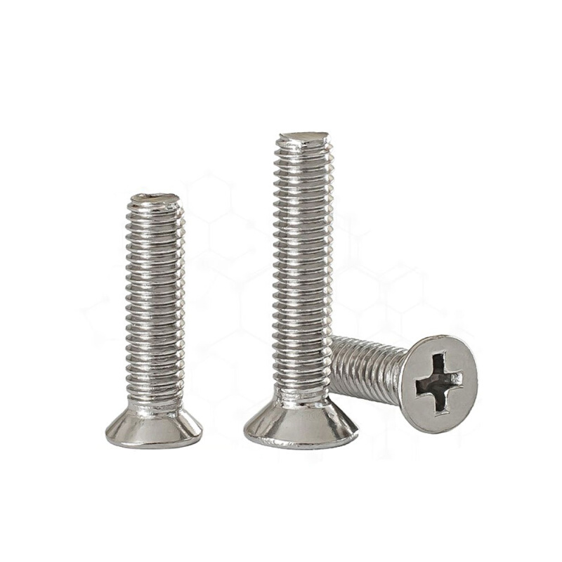 。201不锈钢沉头螺钉十字平头螺丝小头螺栓M3M4M5M6M8M10mm