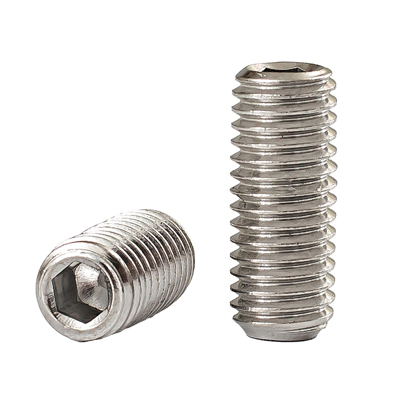 。M3M4M5M6M8M10 316不锈钢凹端紧定螺钉内六角无头螺丝机米顶丝