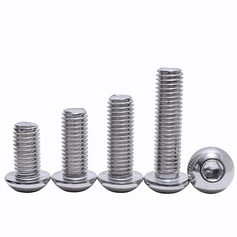 10.9级镀镍半圆头内六角螺丝7380圆杯蘑菇头内六角螺钉M3M4M5M6M8