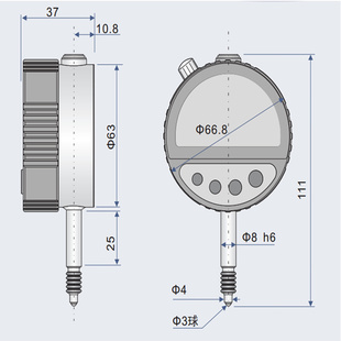 。EDC2000数显比较仪全跳动测量功能TIR比较仪