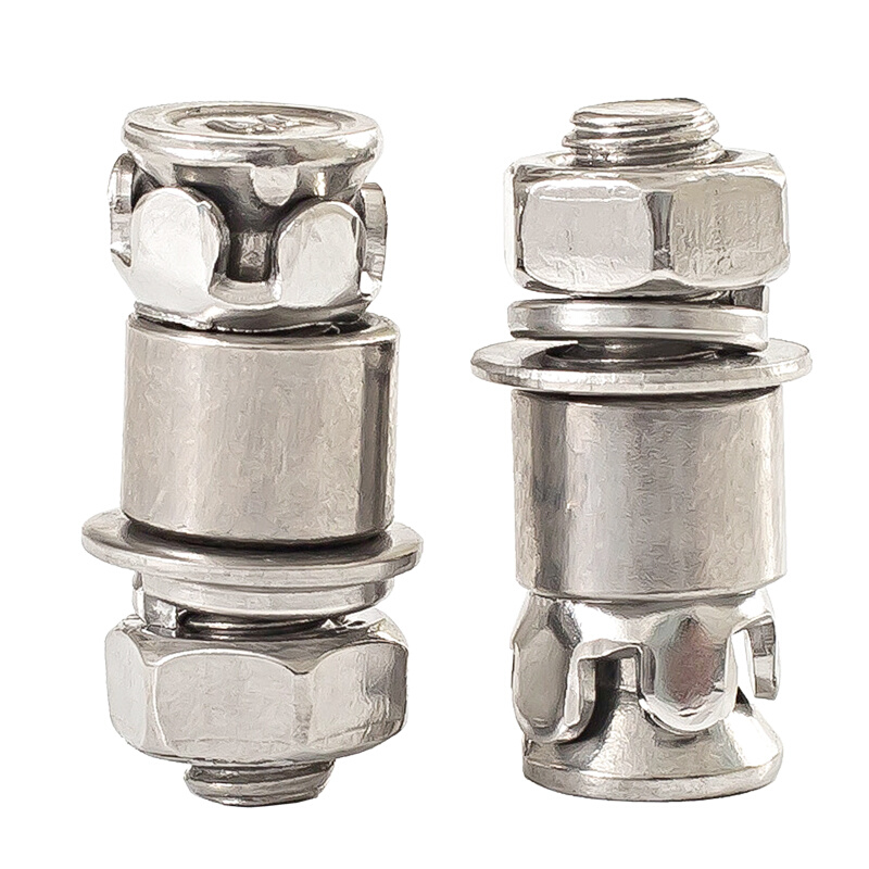 。304不锈钢敲击式背栓螺丝大理石幕墙配件石材抗震短膨胀螺栓M6M