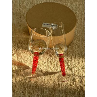 Shinymomo自制新年礼物玻璃酒杯喜庆年夜饭团聚酒杯龙年香槟杯