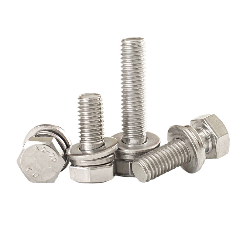 。9074.17不锈钢304组合螺丝外六角组合螺栓平脑六角螺钉M5M6M8M1