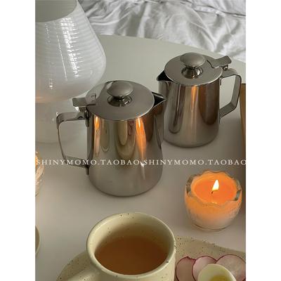 Shinymomo韩式不锈钢金属咖啡壶多功能家用生活感咖啡容器