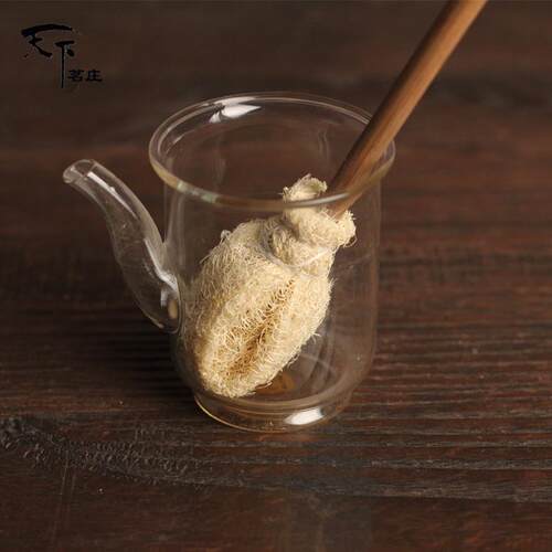 手工环保丝瓜络 丝瓜笔 清洗品杯刷 茶壶刷 丝瓜刷 功夫茶道零配