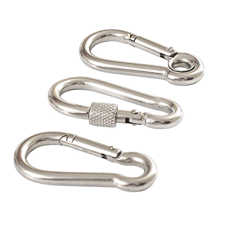 。316不锈钢弹簧扣 带孔安全扣 弹簧钩登山扣 带母带圈弹簧扣狗链,机械设备,矿山专用设备,淘宝优惠券,粉丝福利购,淘宝优惠卷