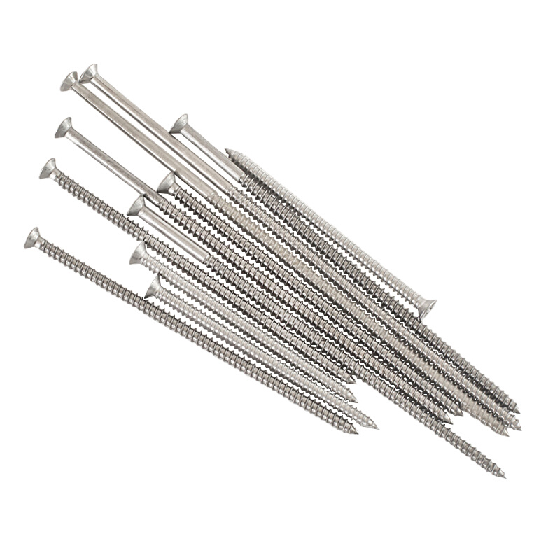 。304不锈钢长自攻钉十字平头自攻螺丝钉螺丝加长木螺丝M2M3M4M5M