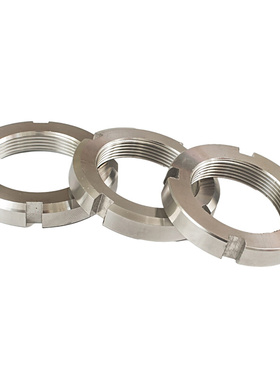 。304不锈钢圆螺母开槽螺母轴承锁紧细牙止退小并帽园螺帽GB810