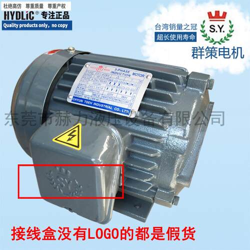 S.Y台湾群策CHYUN TSEH油泵电机C01-43B0 C02-43B0 0.75KW 1.5KW