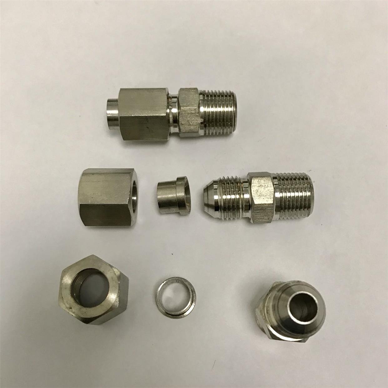 ZG3/8-10 扩口式不锈钢接头 外牙3分 16mm PT3/8 扩外径10mm铜管