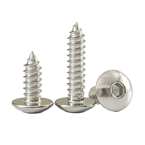 。304不锈钢大扁头蘑菇头内六角自攻螺丝钉伞头大圆头木螺M3M4M5M