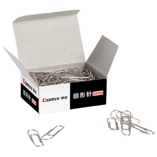 B3500 回形针 Comix 金属曲别针财务用品办公专用 一盒价 齐心