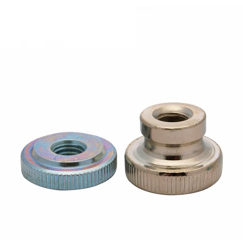 GB807镀锌镀镍平头滚花手拧螺母平头滚花母手拧螺母M3M4M5M6M8M10