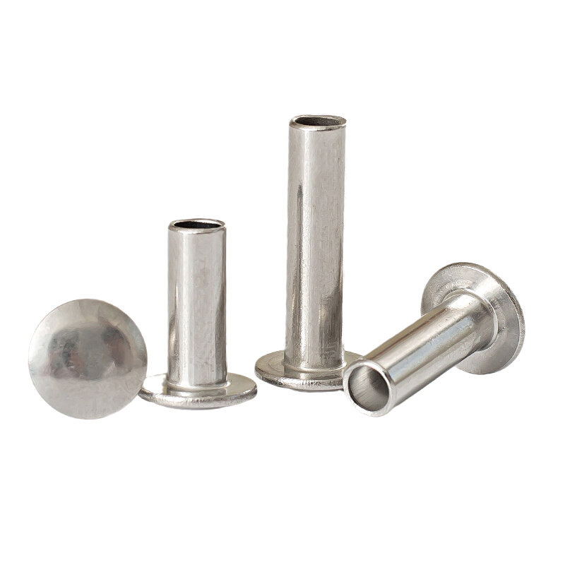 。GB873 304不锈钢半空心铆钉扁圆头空芯铆螺钉圆头铆钉M2M2.5M3m