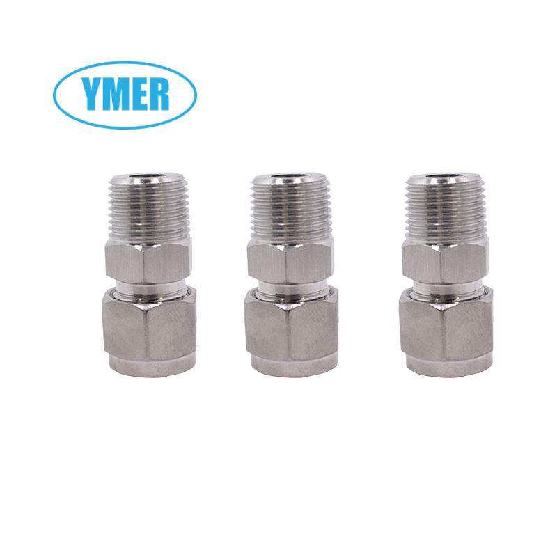 不锈钢直通卡套 卡套直通终端接头 ZG1/4 3/8 1/2 -6 8 10 12