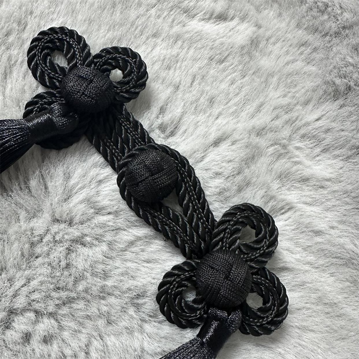 旗袍扣中国风大三叶流苏盘扣大衣外套复古手工纽扣中式服饰装饰扣