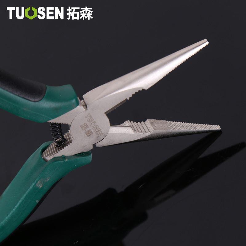 拓森6寸尖嘴钳 斜嘴钳 多功能斜口钳 8寸老虎钳子钢丝电工钳 剪钳