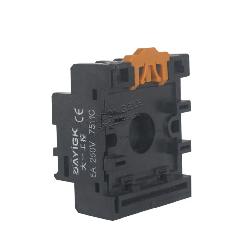 。大一工控 继电器配套底座PF113A 11脚 250V5A 导轨式安装11位座