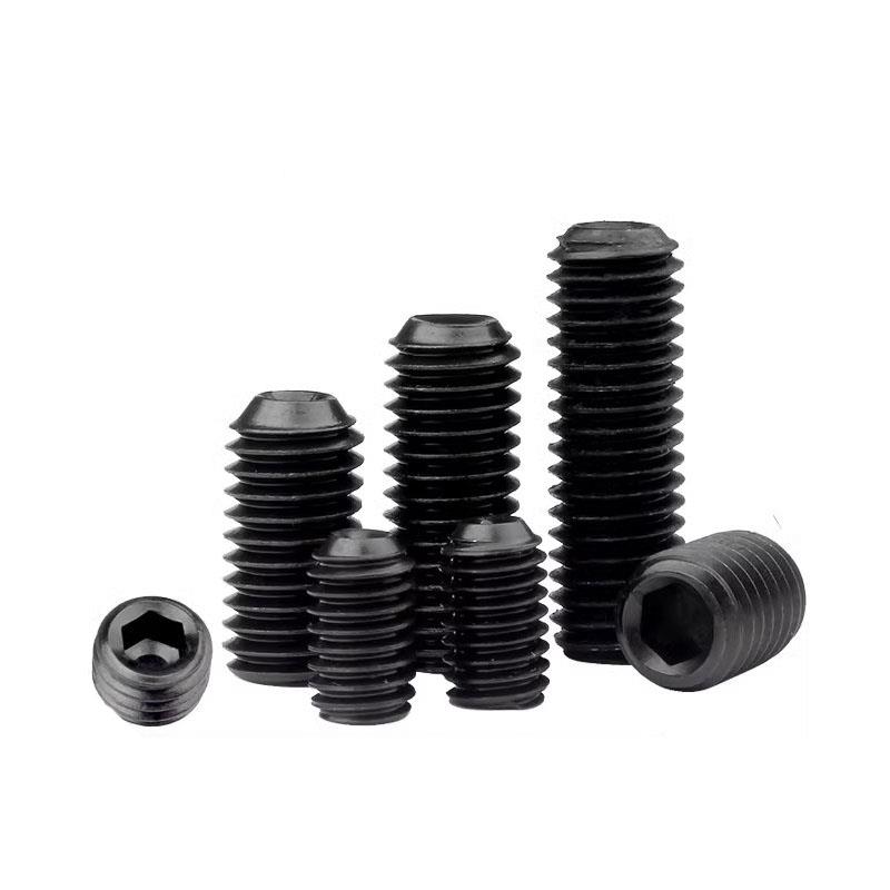 12.9级凹端紧定机米螺丝钉内六角无头螺栓基米止付顶丝M3M4M5M6M8