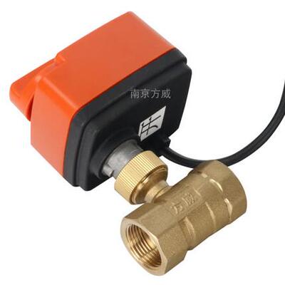电动球阀开关二线常开常闭式二通DC24VAC220V电动三通球阀门4/6分