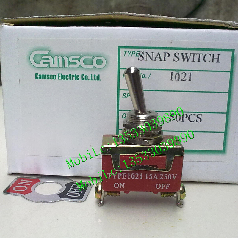 。实物拍摄原装正品台湾 三实CamSco 钮子开关SW-1021 TYPE1021