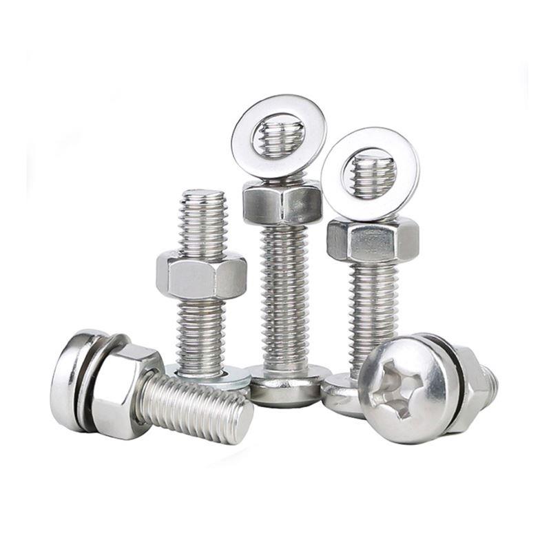 304不锈钢圆头螺丝螺母套装大全加长螺栓垫片组合M2M3M4M5M6M8M10