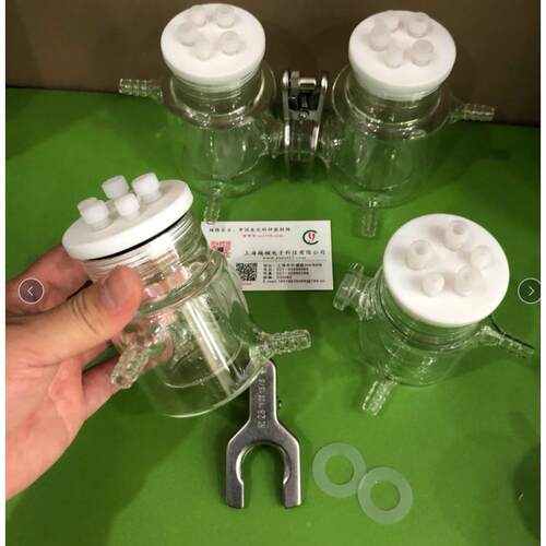 H型双层水浴恒温密封电解池/可换膜 每个杯子带进出水口可以定做