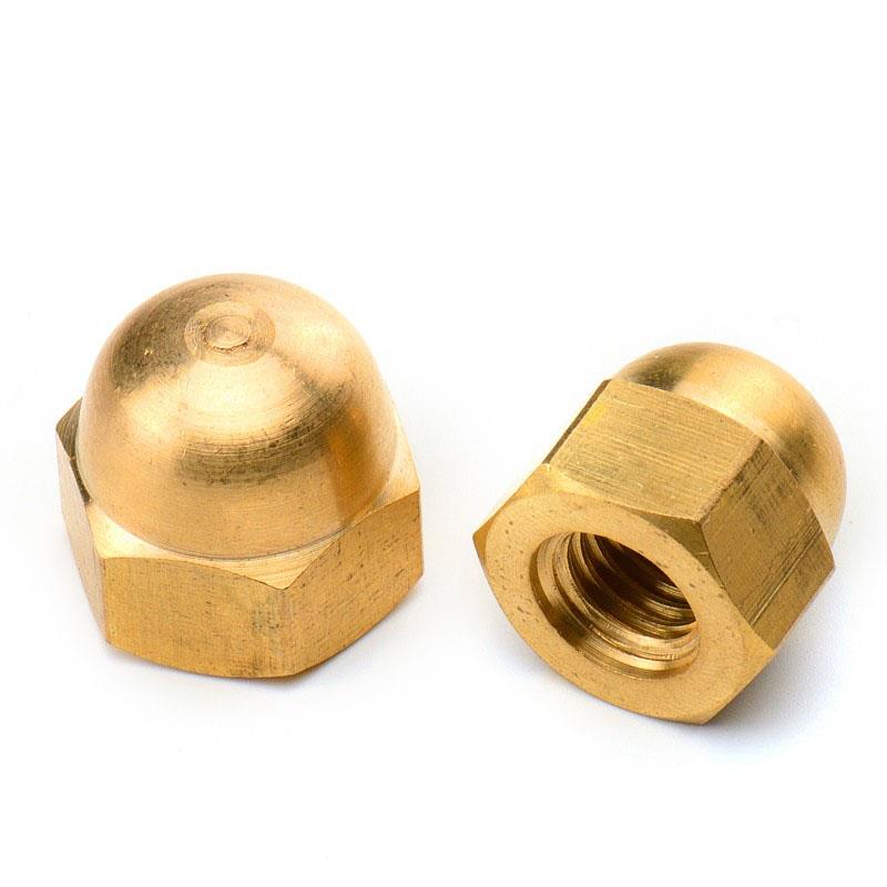 铜盖母黄铜盖型螺母装饰螺母铜盖形螺丝帽M3M4M5M6M8M10M12M16M20