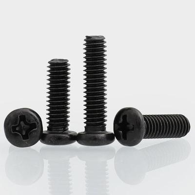 M4M3圆头十字螺丝黑色PM盘头铁罗丝螺钉*3x4x5x6x8x10x12x16x20mm