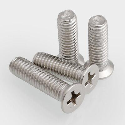 M3M4201不锈钢十字沉头机螺钉KM平头螺丝*8x10x12x14x16x20x50mm