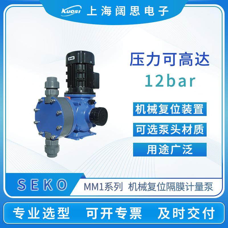 SEKO计量泵MM1系列PVC/316L泵头大流量机械复位隔膜加药泵
