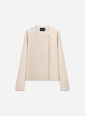 白色驼绒羊毛外套BR24QS0733A半身裙BR24QB0763A