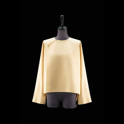 门里门外黄绿色醋酸麻中式衬衫上衣BC24QS0502C