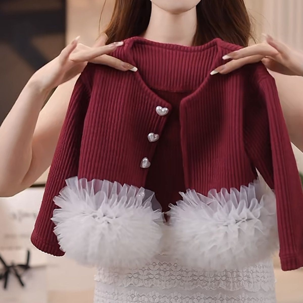 女童秋季套装2025新款儿童小香风开衫上衣洋气牛仔喇叭裤两件套