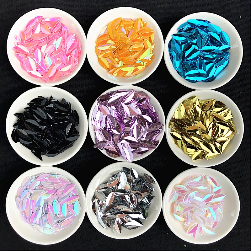 现货! 720pcs 6*14mm Oval Fded Sequis Horse E Sh Loos