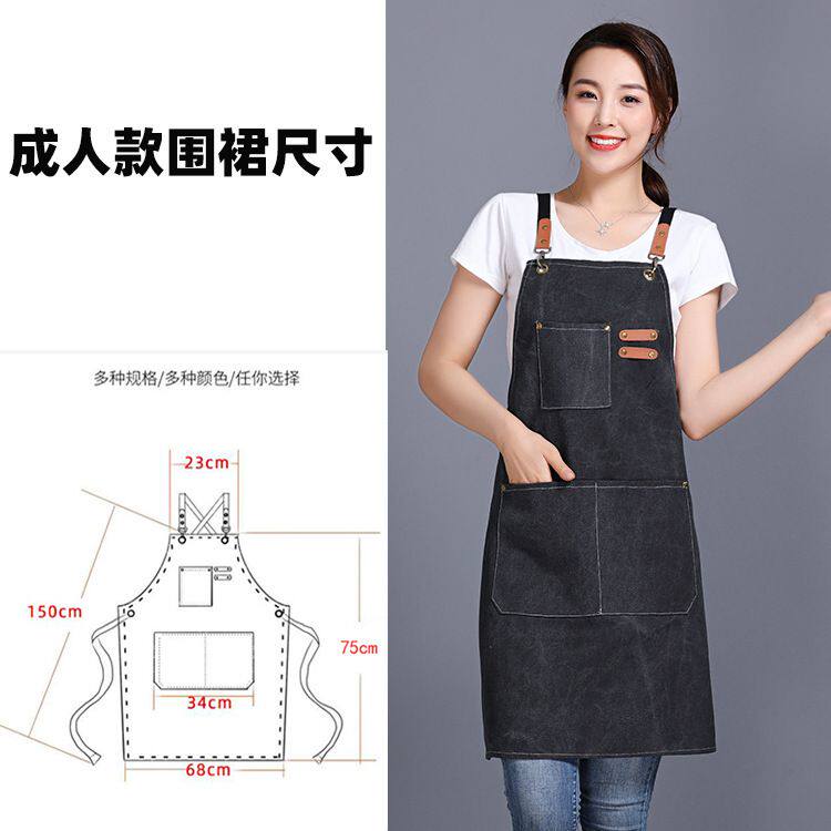 围裙画画美术生成人大褂画室油画围兜工作服绘画水粉长款罩衣