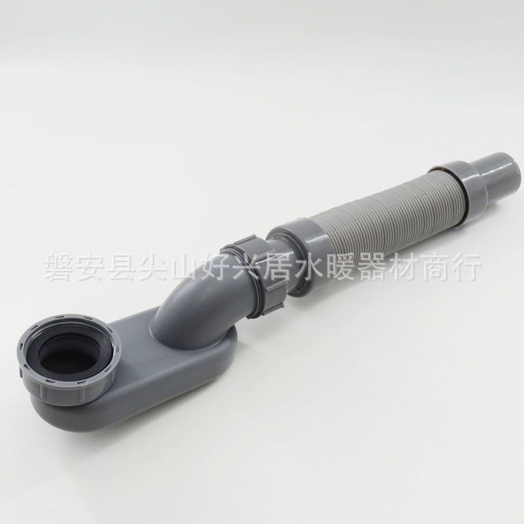 塑料灰色下水管下水器排水软管下水伸缩管配件