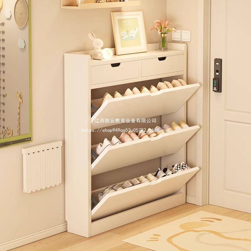 翻斗鞋柜小窄家用门口收纳柜一体靠墙2025玄关储物柜鞋架板材儿童