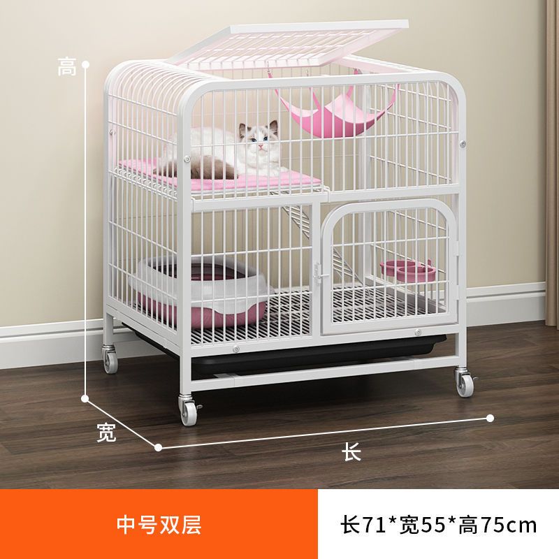 猫笼家用室内猫别墅带厕所一体式猫咪笼子超大自由空间猫舍